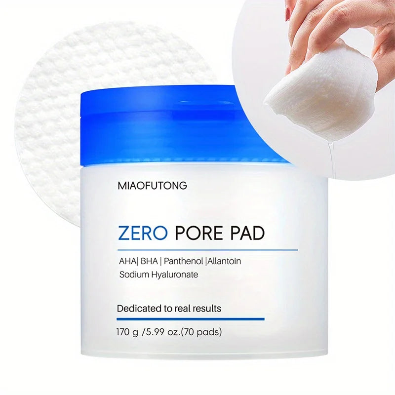 70PCS Hyaluronic Acid Cleansing and Makeup Remover Pads,Cotton Pad MakeupRemover Pads, Gently Clean and Remove Makeup Moisturize